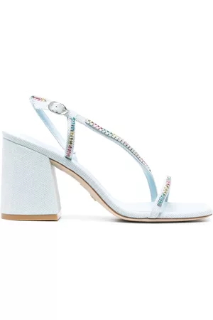 Stuart Weitzman Women Platform Sandals - Crystal-embellishment open-toe sandals