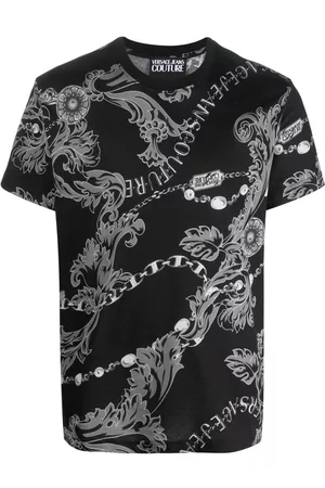 VERSACE Men Short Sleeve - Logo-print cotton T-shirt
