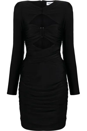 Self-Portrait Ruched cut-out minidress