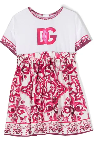 Dolce & Gabbana Majolica-print short-sleeve dress