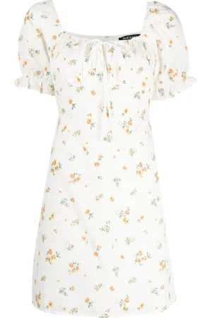 tout a coup Floral-embroidered cotton dress