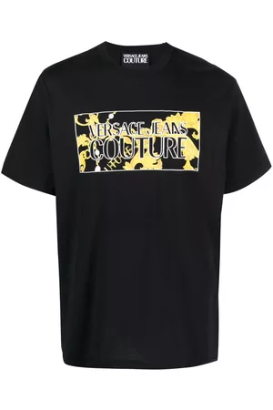 VERSACE Men Short Sleeve - Logo-print cotton T-shirt