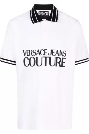 VERSACE Men Polo Shirts - Logo-print cotton polo shirt