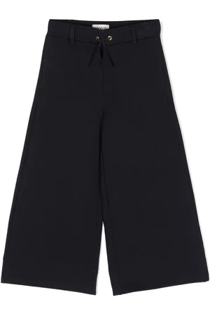 Lanvin Logo-embroidered flared trousers