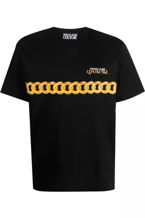 VERSACE Men Short Sleeve - Logo-print organic cotton T-shirt
