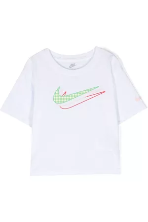 Nike Girls Short Sleeve - Logo-print short-sleeve T-shirt