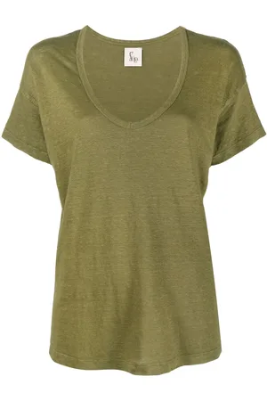 Paula U-neck linen T-shirt