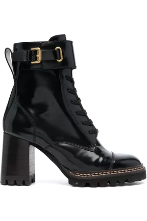 See by Chloé Women Leather Boots - 80mm round-toe leather boots