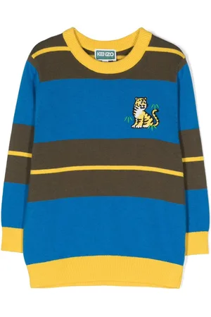 Kenzo Logo-embroidered striped jumper