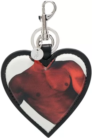J.W.Anderson Women Keychains - Heart-shaped leather keyring