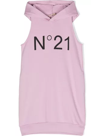 Nº21 Girls Printed Dresses - Logo-print cotton sleeveless dress