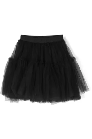 MONNALISA Girls Skirts - Logo-waistband cotton tutu skirt