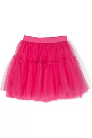 MONNALISA Girls Skirts - Logo-waistband cotton tutu skirt