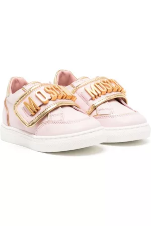 Moschino Girls Sneakers & Sports Shoes - Logo-lettering leather sneakers