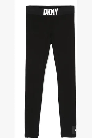 DKNY Logo-waistband stretch-cotton leggings
