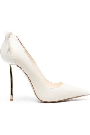 LE SILLA Petalo 12mm ruffled-detail leather pumps