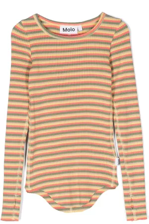 Molo Girls Long Sleeve - Rochelle long-sleeve striped T-shirt
