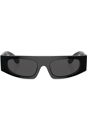 Dolce & Gabbana Logo-plaque rectangular-frame sunglasses