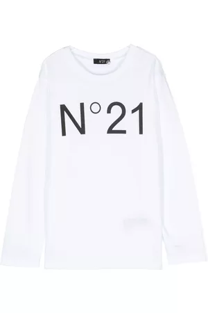 Nº21 Boys Long Sleeve - Logo print long-sleeve T-shirt