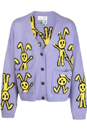 Natasha Zinko Logo-print V-neck cardigan