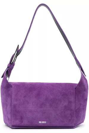 The Attico Women Shoulder Bags - Logo-print suede shoulder bag