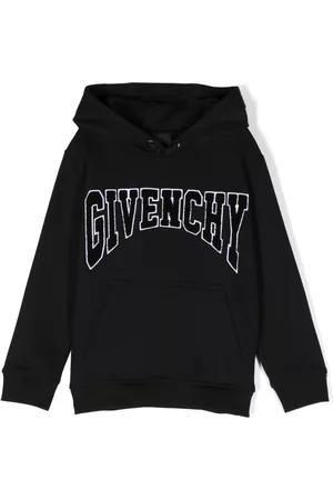 Givenchy Boys Printed Hoodies - Logo-patch drawstring hoodie