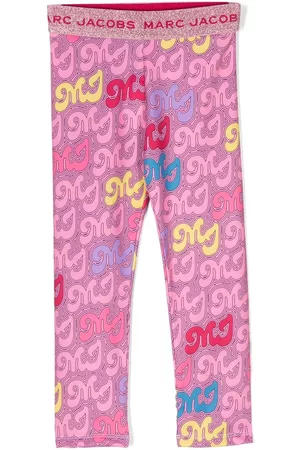 Marc Jacobs Kids Girls Leggings - Monogram-pattern leggings