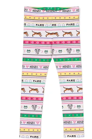 Kenzo Graphic-print elasticated-waistband leggings