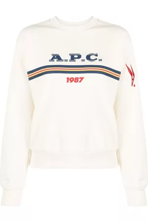 A.P.C. Women Sweatshirts - Logo-print cotton sweatshirt