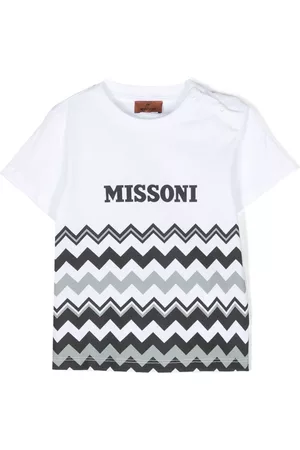 Missoni Short Sleeve - Zigzag-print cotton T-shirt