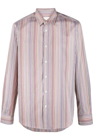Paul Smith Striped pointed-collar cotton shirt