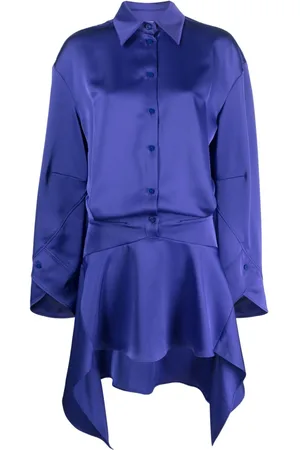 The Attico Asymmetric-hem shirt dress