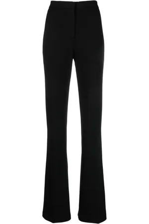 Pinko High-waisted flared crepe trousers