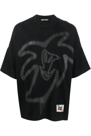 Palm Angels Graffiti-print organic cotton T-shirt
