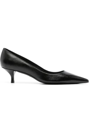 Stuart Weitzman Kitten slip-on leather pumps