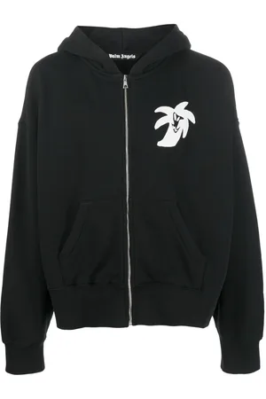Palm Angels Logo-print zip-up hoodie