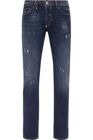 Philipp Plein Distressed low-rise skinny jeans
