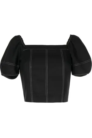 tout a coup Square-neck puff-sleeve top