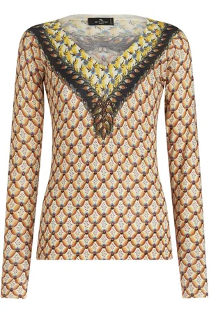 Etro Floral-print knitted top