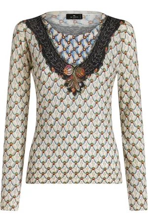 Etro Floral-print knitted top