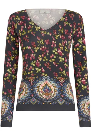 Etro Floral-print knitted top