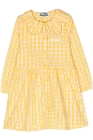 Kenzo Plaid-check pattern dress