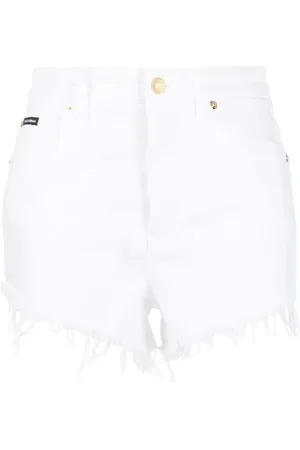 Dolce & Gabbana High-waisted frayed denim shorts
