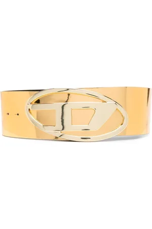 Diesel Logo-plaque metallic belt