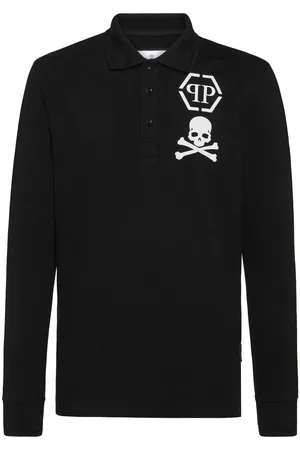 Philipp Plein Skull-print cotton polo shirt