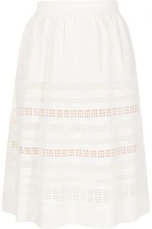 Paule Ka Perforated-detail skirt