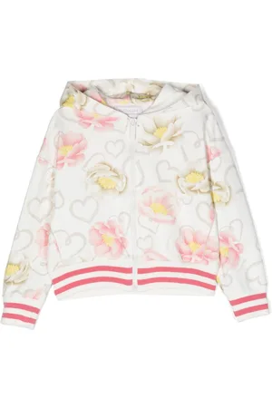 MONNALISA Floral-print zip-up jacket