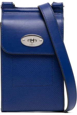 Mulberry blue Small Leather Antony Messenger Bag