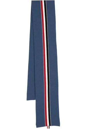 Thom Browne 4-Bar tab intarsia-knit scarf