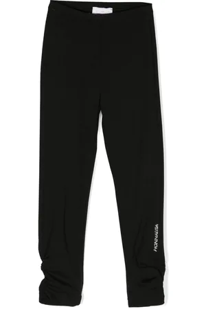 MONNALISA Gathered-detail crystal-embellished leggings